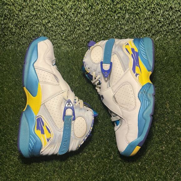 Size 6 - Air Jordan 8 Retro White Aqua W - Picture 6 of 6